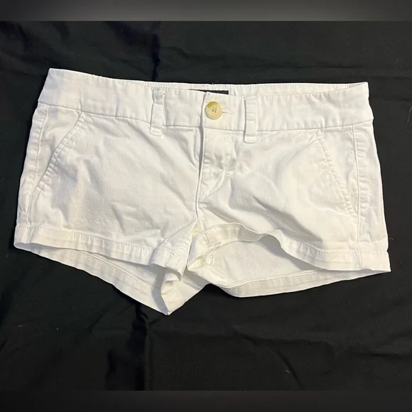American Eagle Stretch White Shortie Shorts - Picture 1 of 4